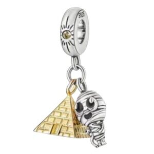 S925 Egyptian Pyramid Mummy Charm Pandora Style